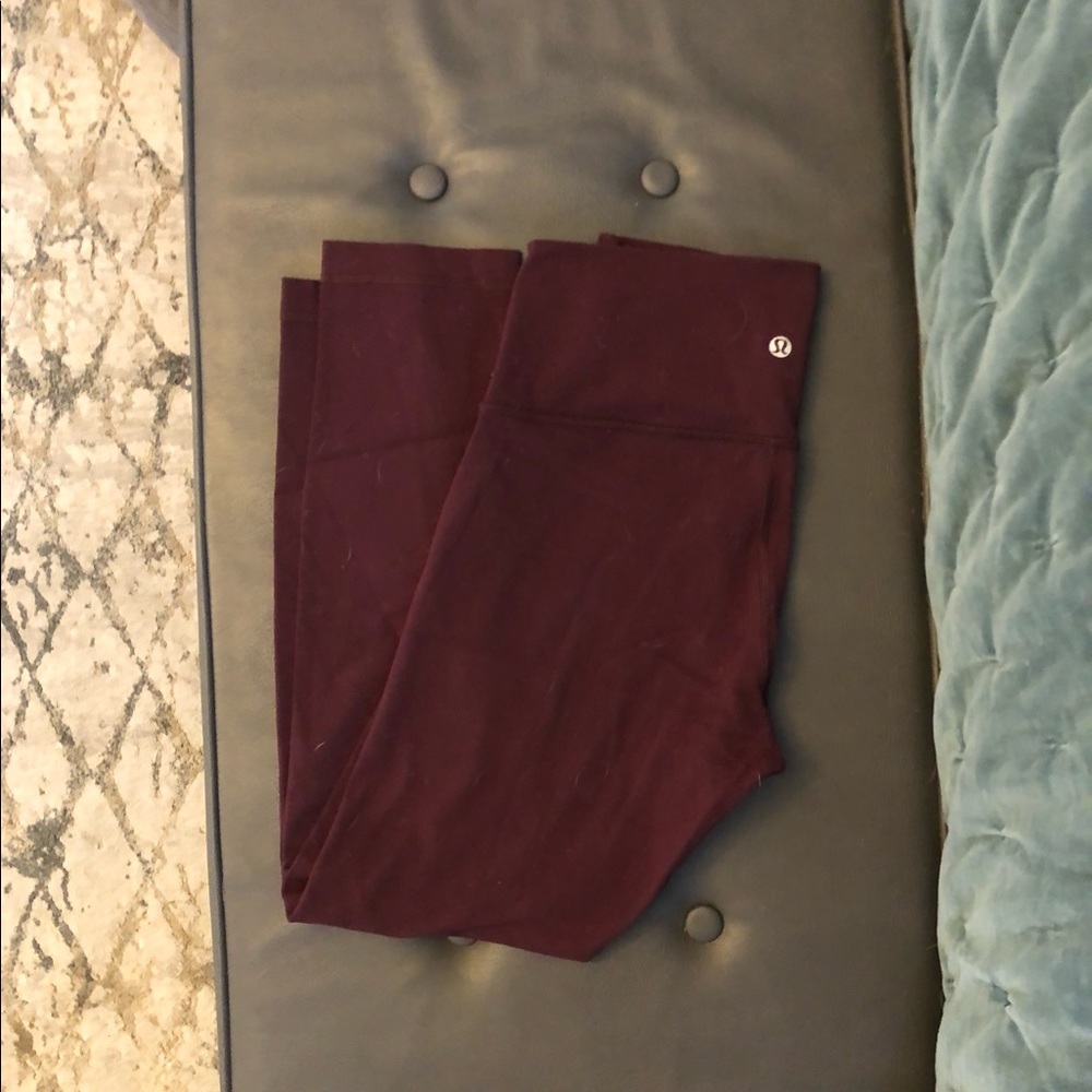 Merlot Lululemon Wunder Under Leggings